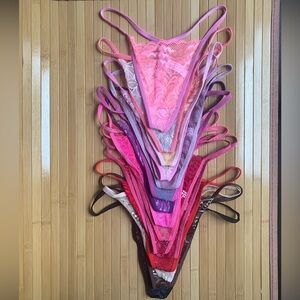 NEW Women’s 15 Pair Lace G-String Thong Set S/M